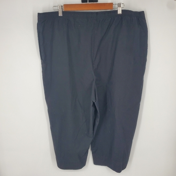 Karen Scott Sport Womens Black Drawstring Woven Capris 2X Pants - Picture 8 of 9
